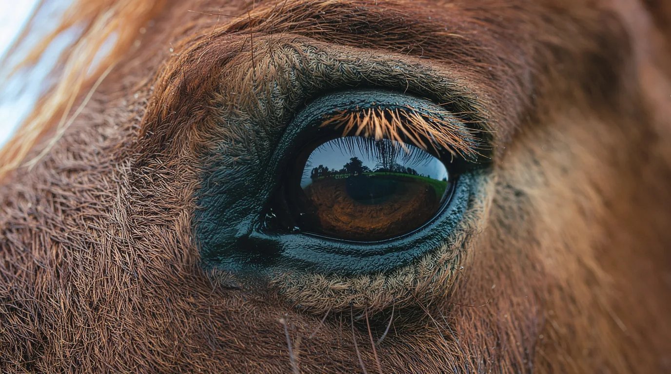 Un regard de cheval au Élevage de la Jourdanie, Isle